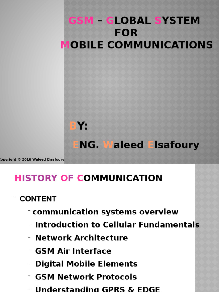 CH1-GSM - Global System For Mobile Communication | PDF | Cellular ...