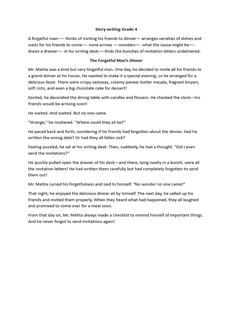 Story Writing-Grade 4 | PDF