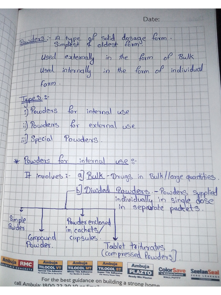 Powders Handwritten | PDF