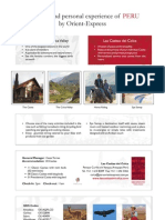 Fact Sheet - Las Casitas del Colca, Arequipa Peru