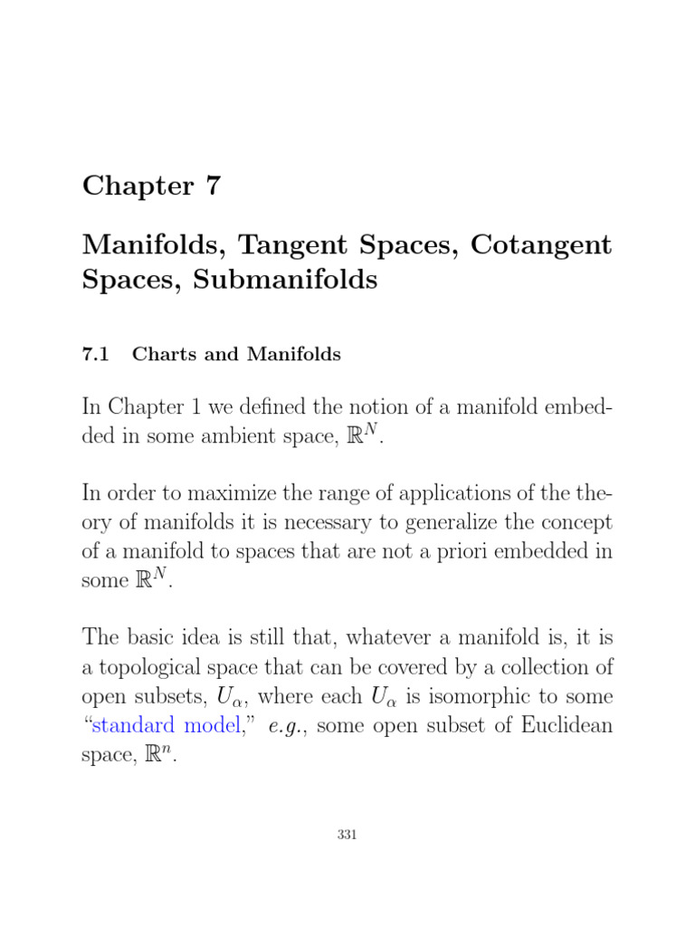 Understanding Manifolds and Charts | PDF | Manifold | Differentiable ...