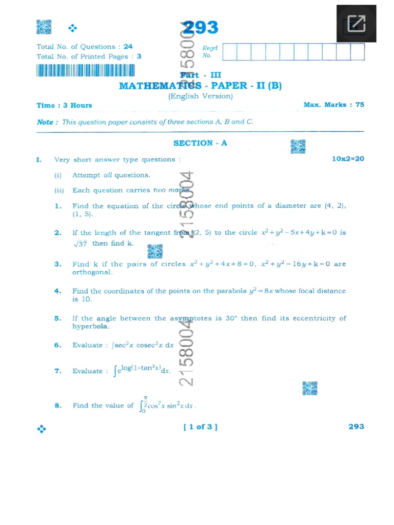 Maths 2b | PDF