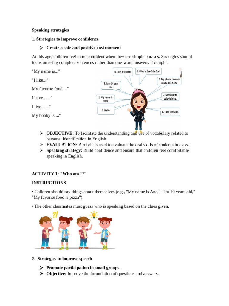 Speaking Strategies Pdf