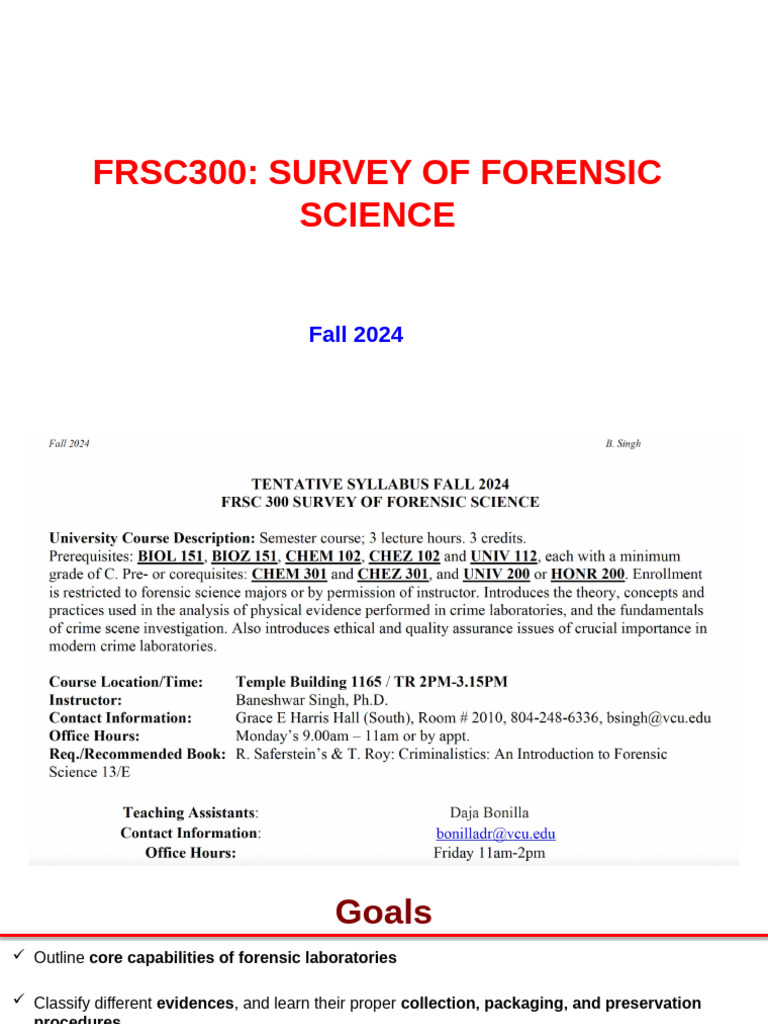 Forensic Science Course Overview 2024 | PDF | Expert Witness | Witness