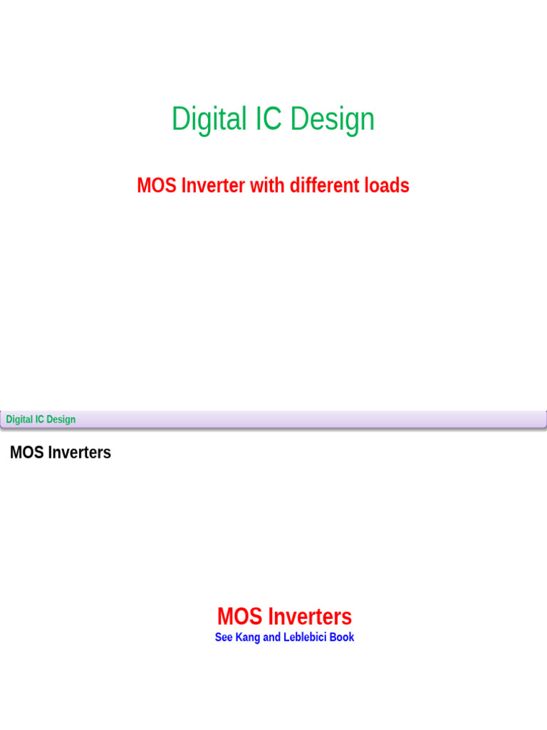 MOS Inverter Design Techniques Explained | PDF | Mosfet | Cmos