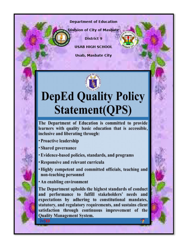 DepEd Quality Policy | PDF