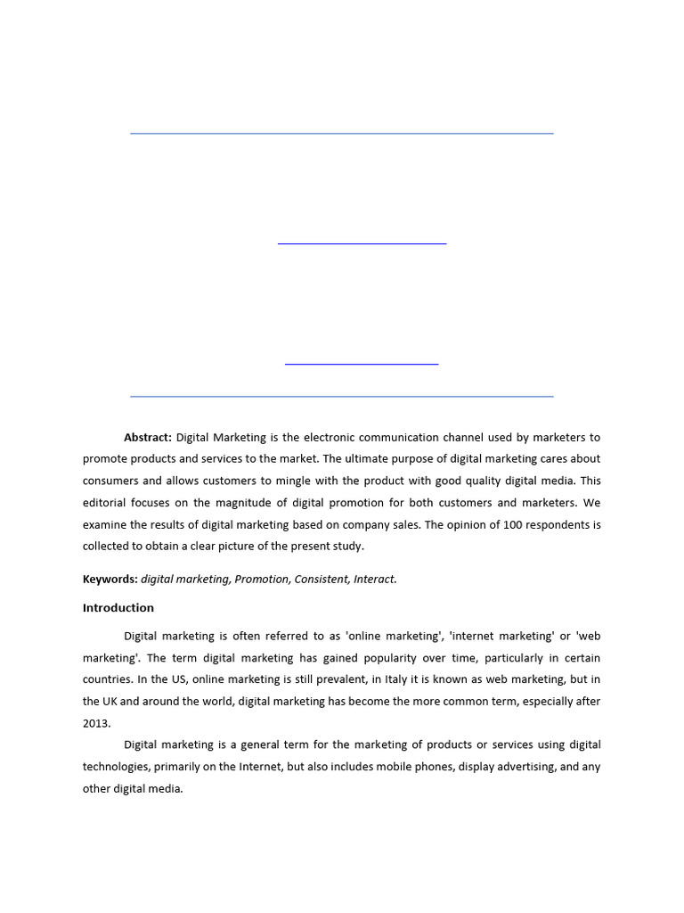 A Study On The Impact of Digital Marketing in The Rayalaseema Region of ...