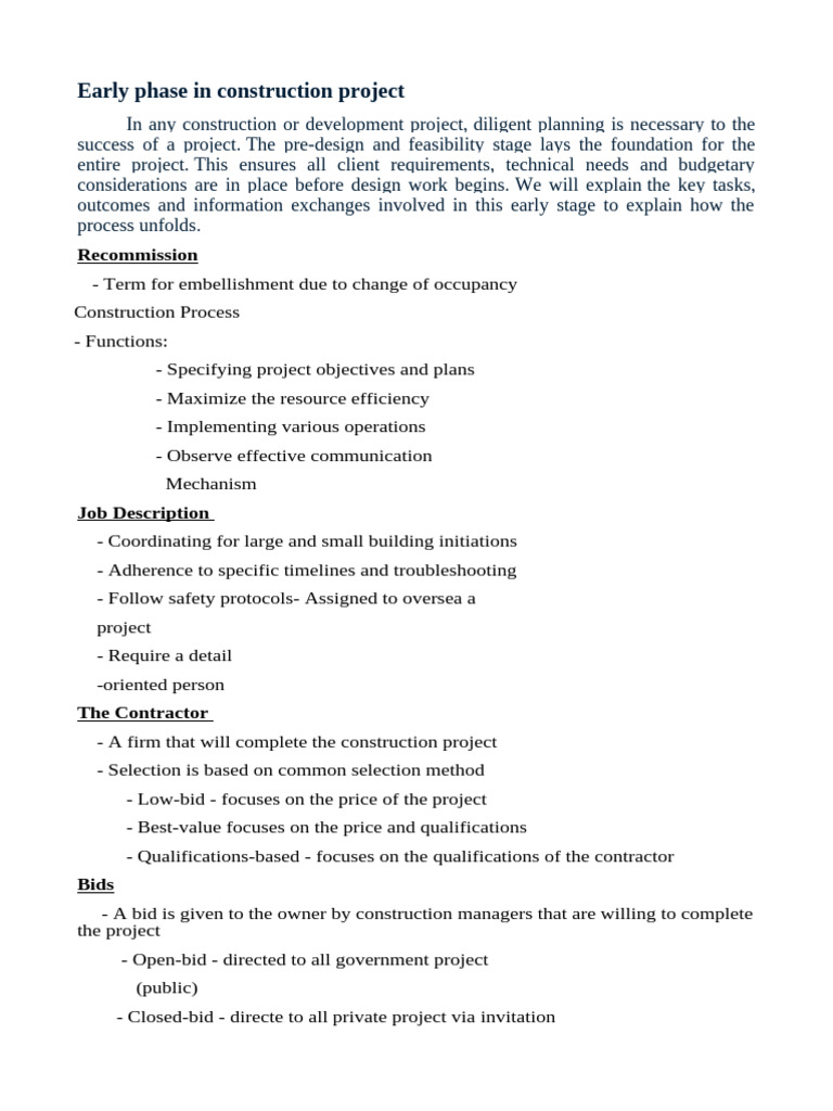 pre-construction | PDF | Business