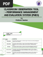 PMES 2025 Annex C 2 COT Rubric For Highly Proficient Teacher | PDF ...