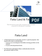 India Property - Basics and Essentials - Patta Land - Patta by Black Pearl Consulting V1