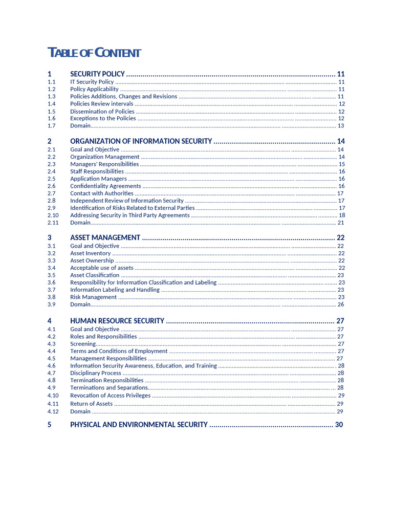 Comprehensive Security Policy Guide | PDF | Access Control ...
