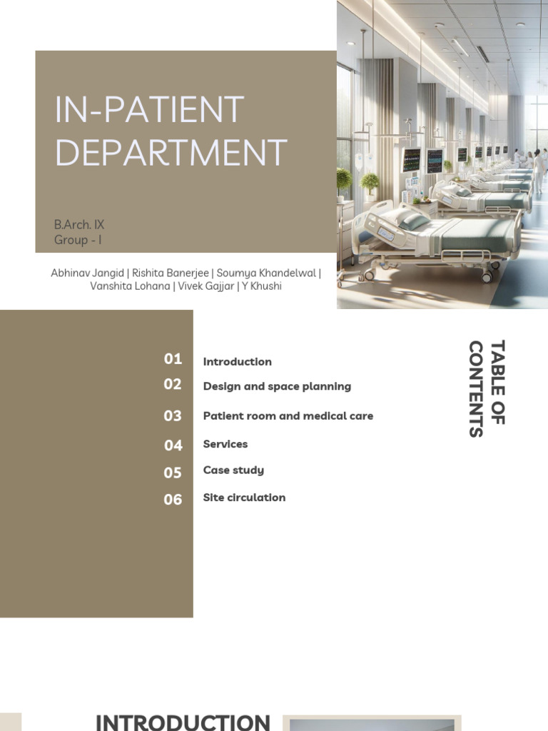 In-Patient Department Design Guide | PDF | Intensive Care Unit ...