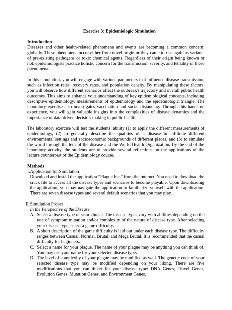 Exercise-3-Lab-Manual (Semi Done) | PDF | Epidemiology | Infection