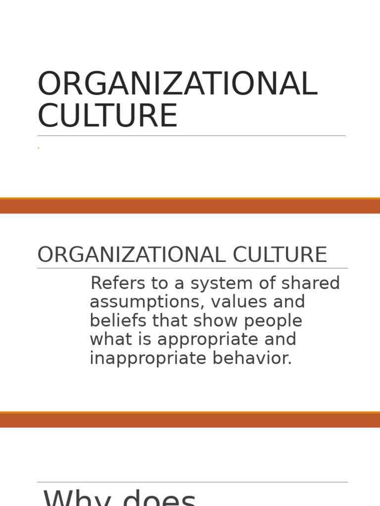 Understanding Organizational Culture Dynamics | PDF | Organizational ...