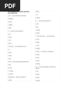 soal simple past tense pilihan ganda dan kunci jawabannya