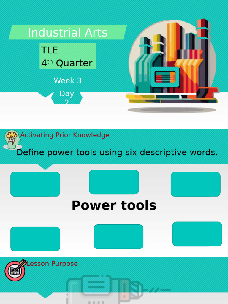 Understanding Power Tools in Industrial Arts | PDF | Drill | Nut (Hardware)