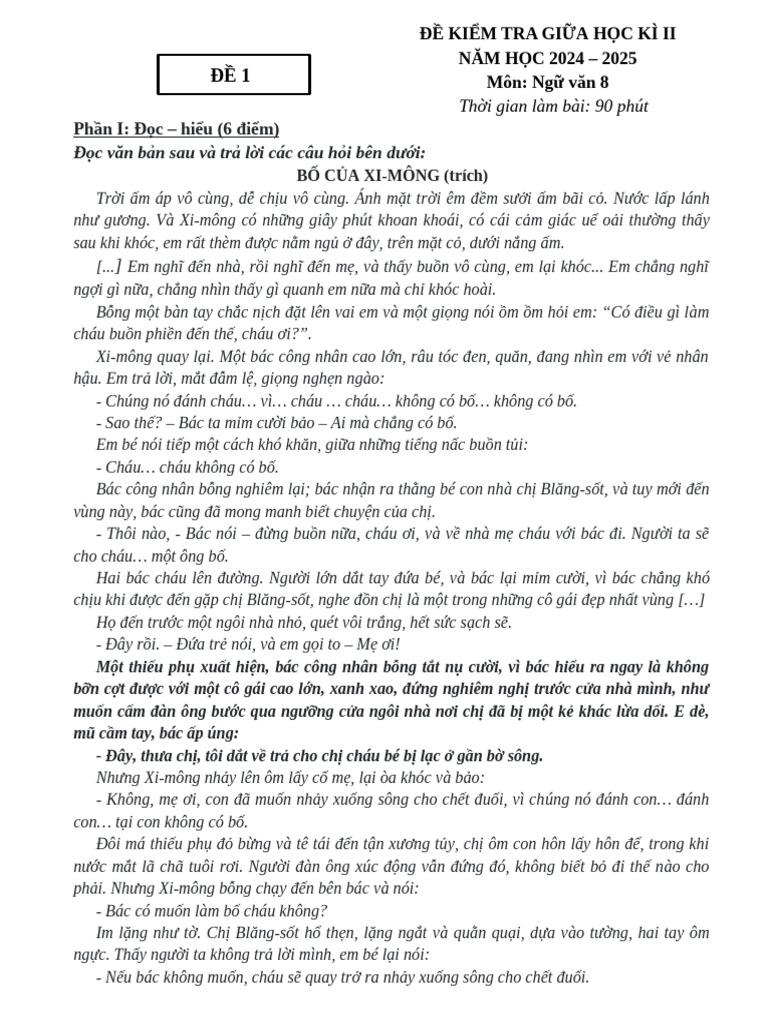 BỐ CỦA XI-MÔNG | PDF