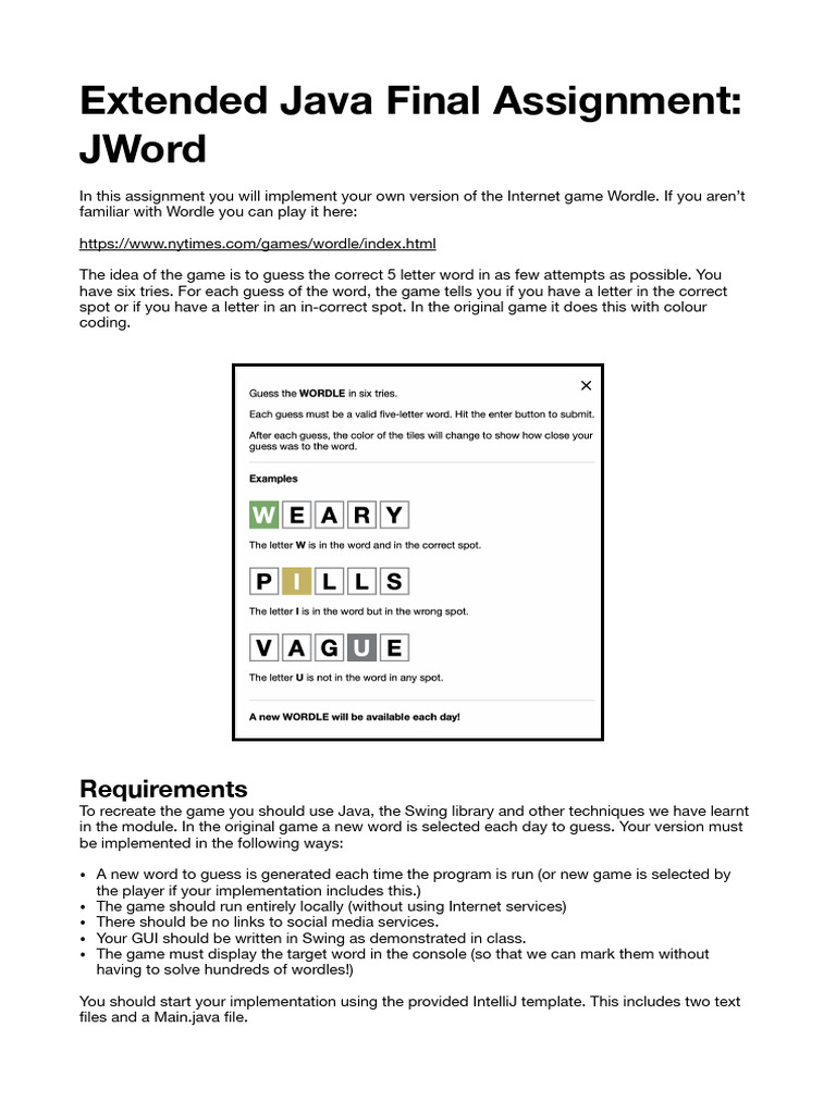 Assignment outline | PDF | Computer Program | Programming