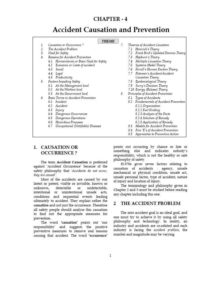 Accident Causation and Prevention Guide | PDF | Safety | Occupational ...