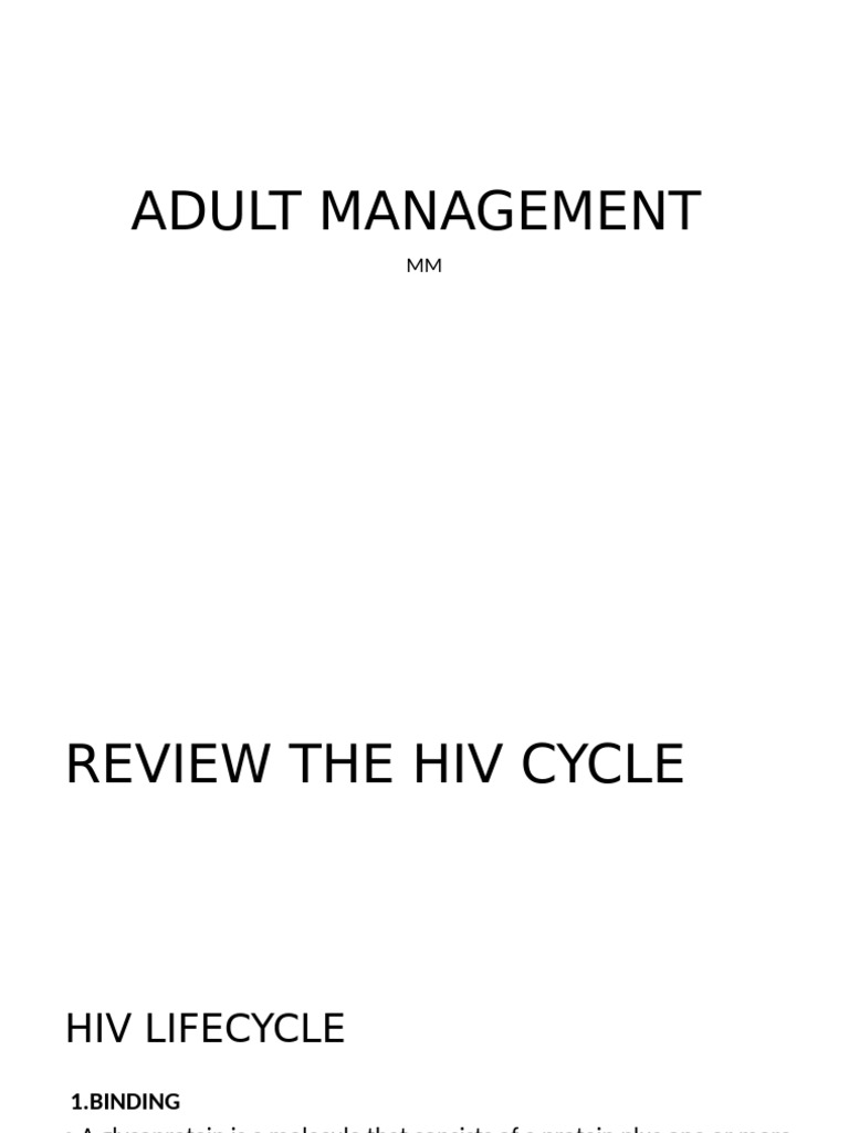 Adult and Children Management | PDF | Hiv | Management Of Hiv/Aids