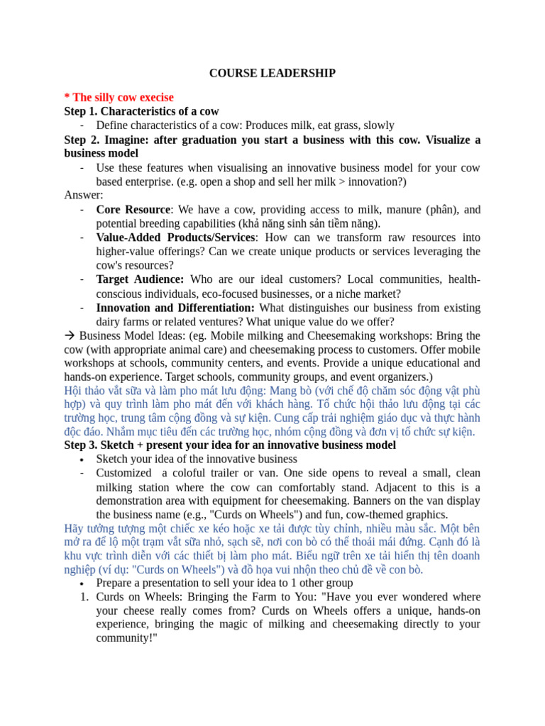 Course Leadership | PDF