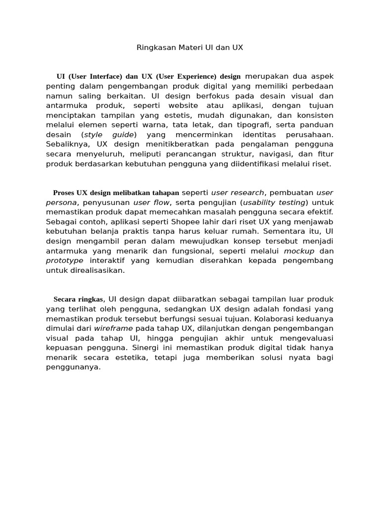 Materi UI Dan UX | PDF