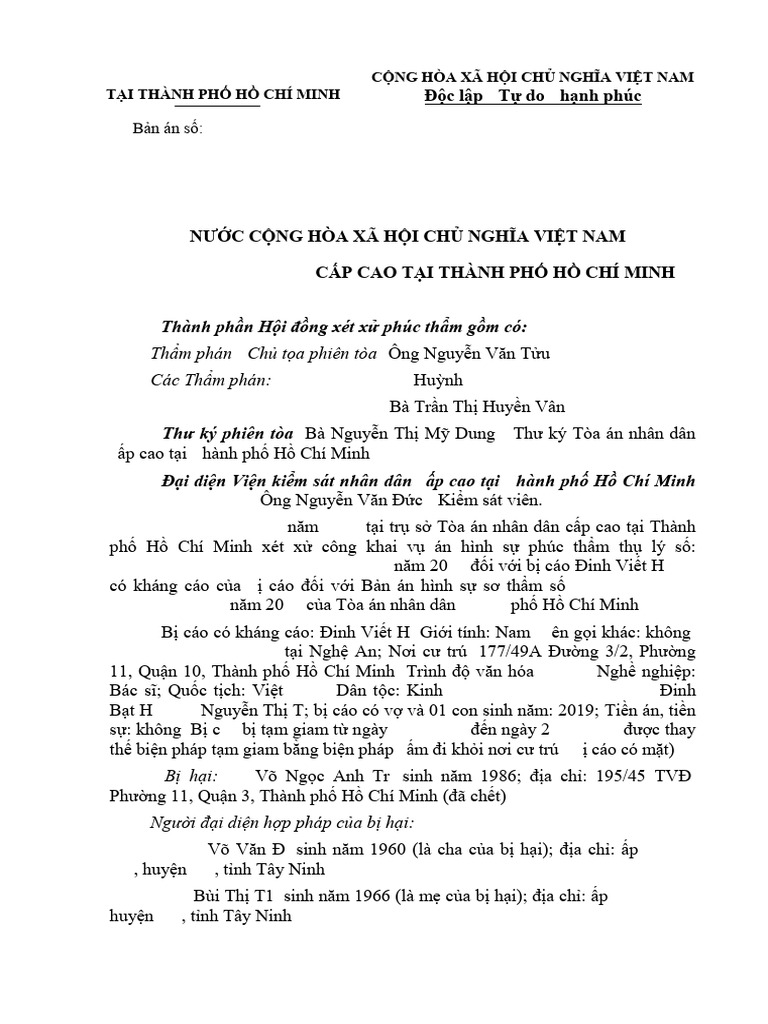 File Ma Hoa BAHSPT Dinh Viet HUng Vi Pham Quy Dinh Ve Kham Chua Benh | PDF