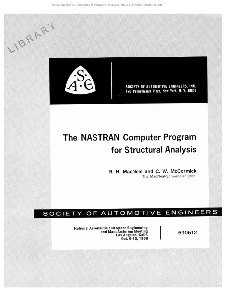 macneal1969 | PDF | Matrix (Mathematics) | Bending