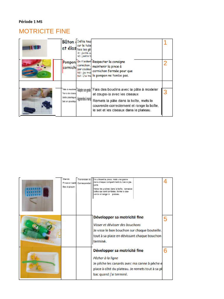 Ateliers autonomes en maternelle PS/MS | PDF