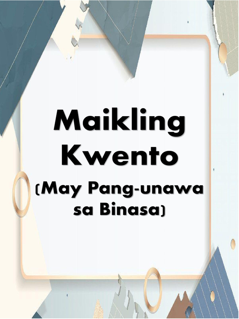 Kwento Na May Pang Unawa | PDF