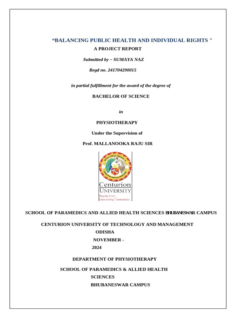 Balancing Health and Individual Rights | PDF | Public Health | Vaccination