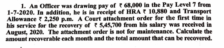 Salary Attachment Calculation Guide | PDF