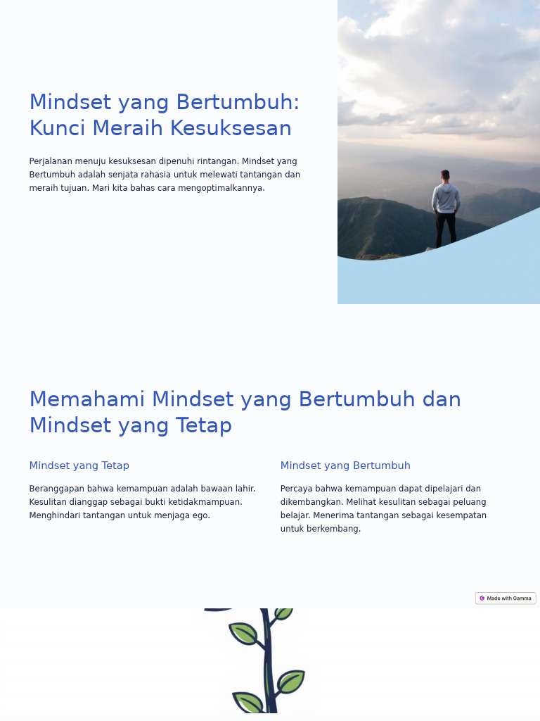 Kunci Sukses dengan Mindset Bertumbuh | PDF