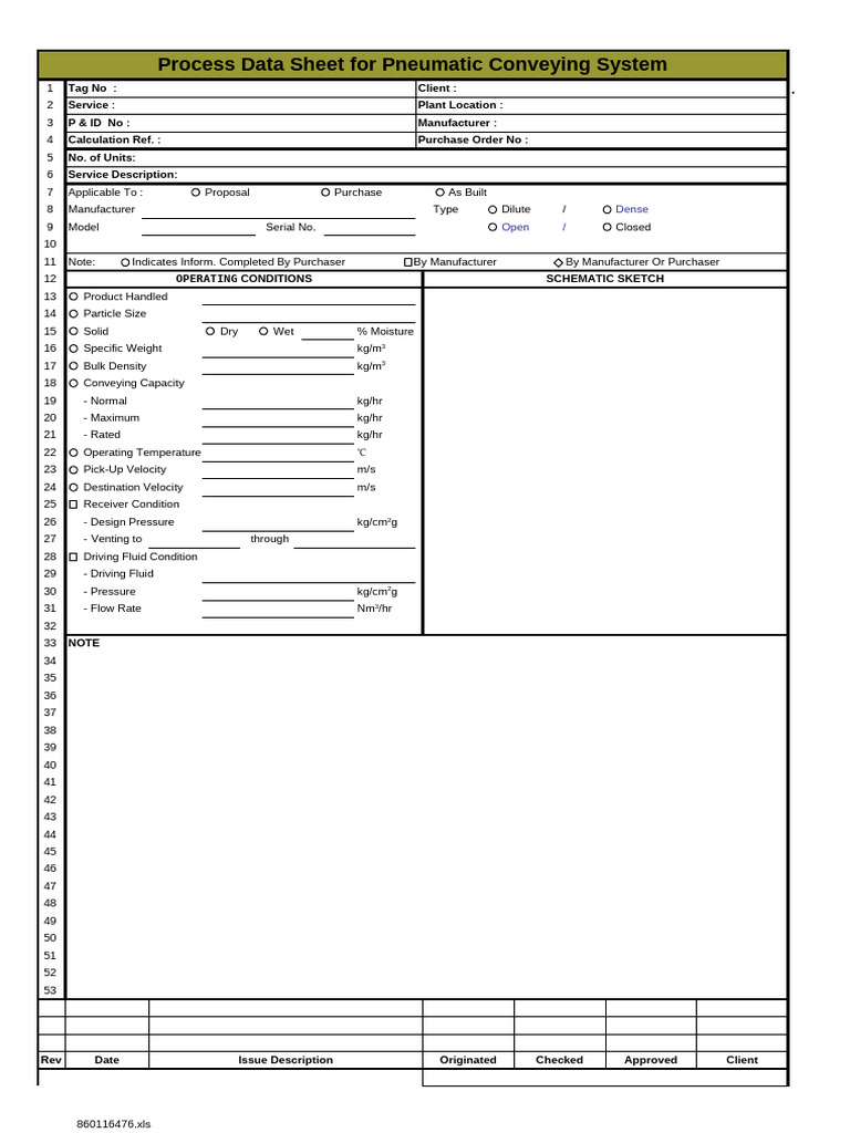 MMP-DSE-0048 Pneumatic Conveying System PDS | PDF | Density | Physical ...