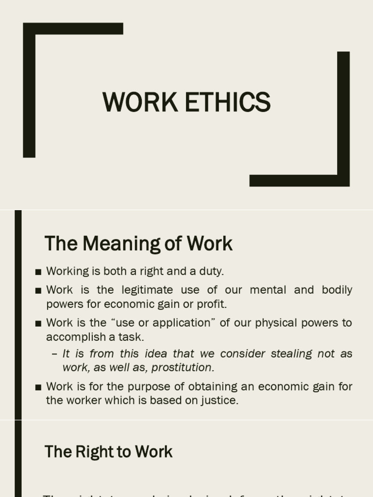 Understanding Work Ethics and Rights | PDF | Employment | Trade Union