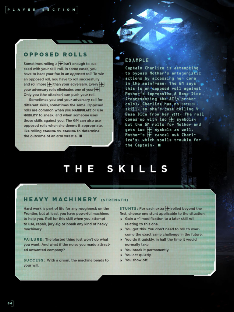 Alien RPG Skills Overview | PDF