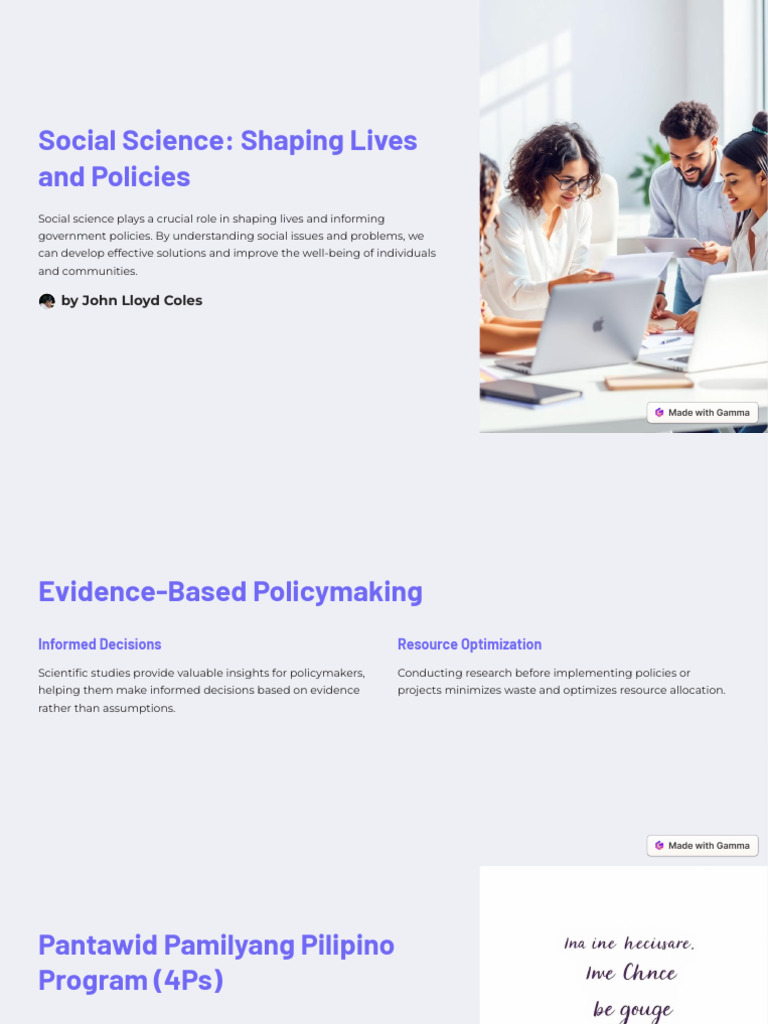 Social Science Shaping Lives and Policies | PDF | Policy | Social Sciences