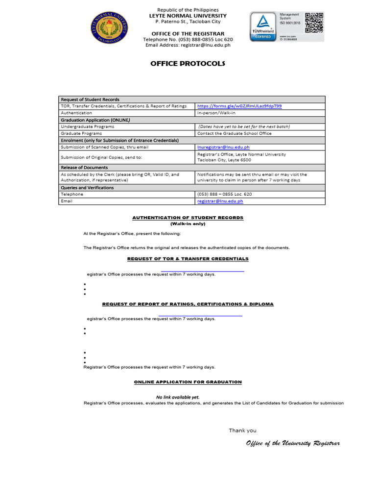 OFFICE PROTOCOL - Dec. 01, 2021 (2) | PDF