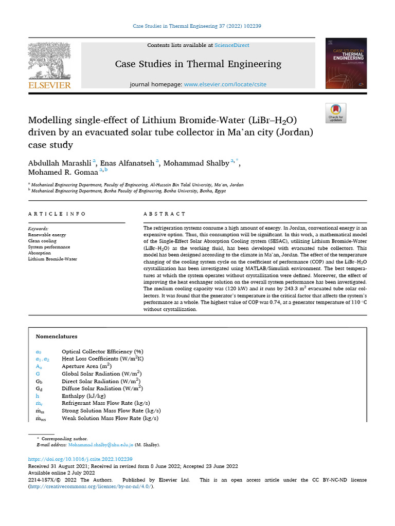 Abdullah Marashli Modelling Single-Effect of Lithium Bromide-Water ...