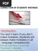 Correction of Students Mistakes (Edited)