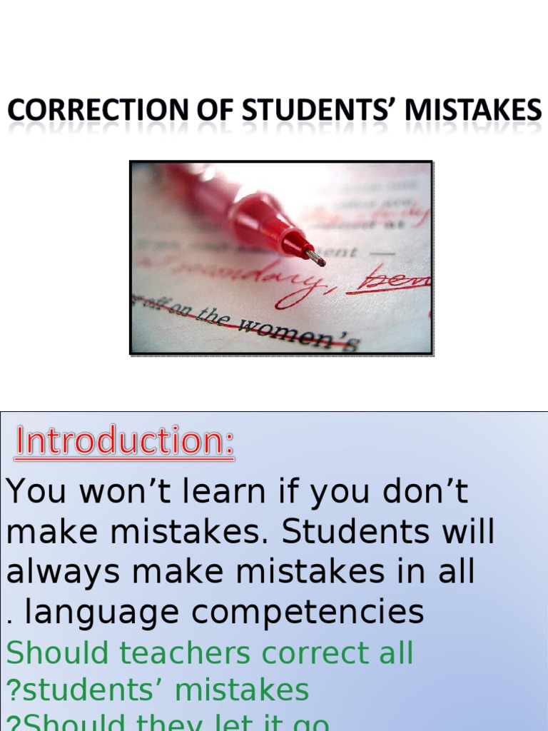 Strategies for Error Correction in ESL | PDF | Second Language ...