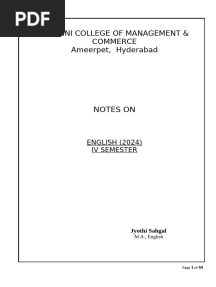 IV Sem English Grammar