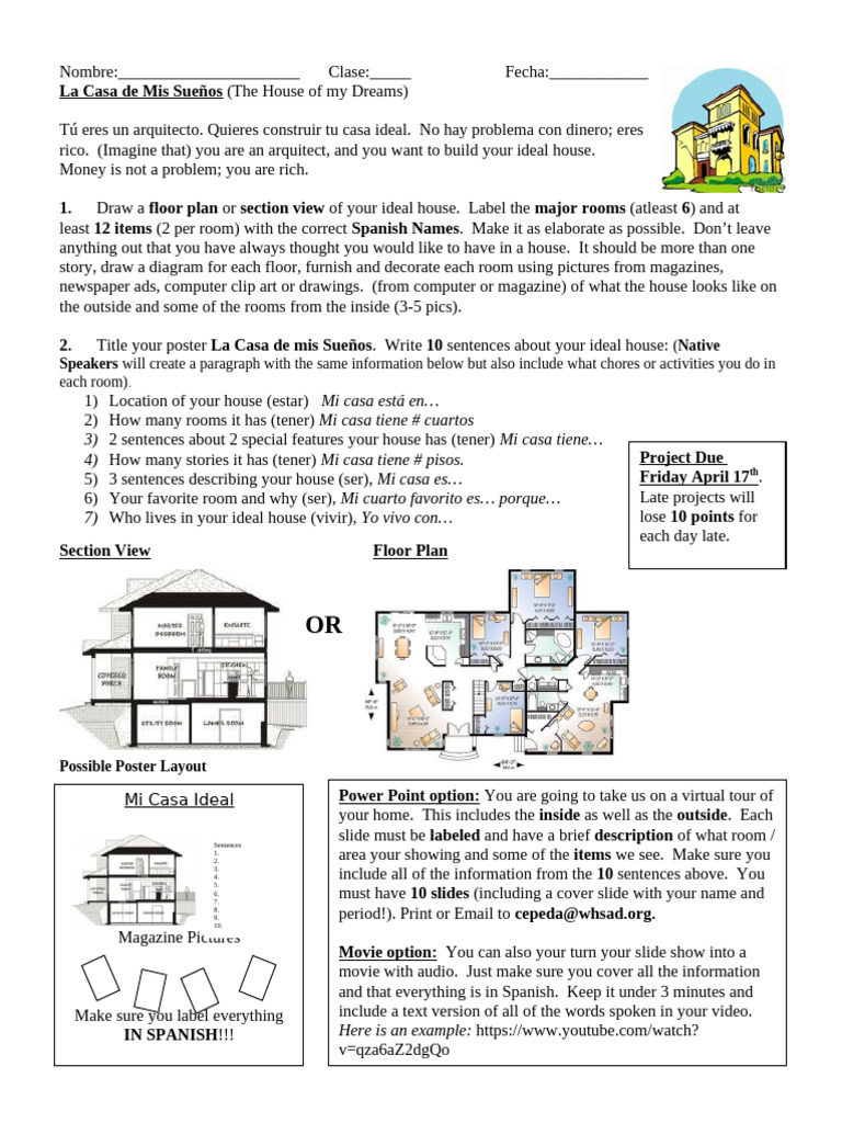 La Casa de Mis Sueños | PDF | Grammar | Spanish Language, image size:768x1024