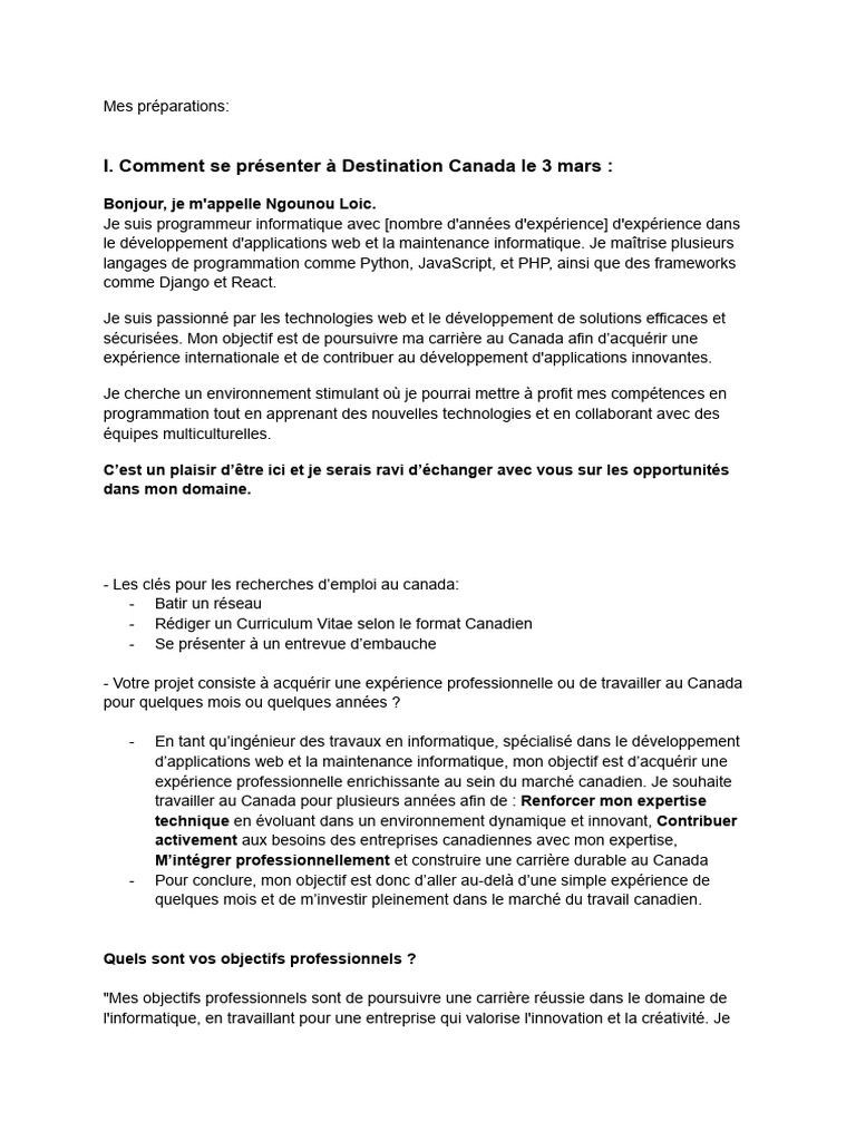 Guide pour travailler en informatique au Canada | PDF | Informatique ...