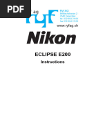Nikon Eclipse Ti2 User Manual | PDF | Microscope | Equipment