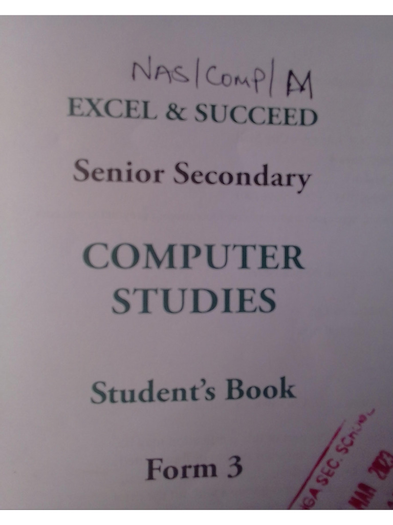 Excel Computer Studies Form 3 | PDF