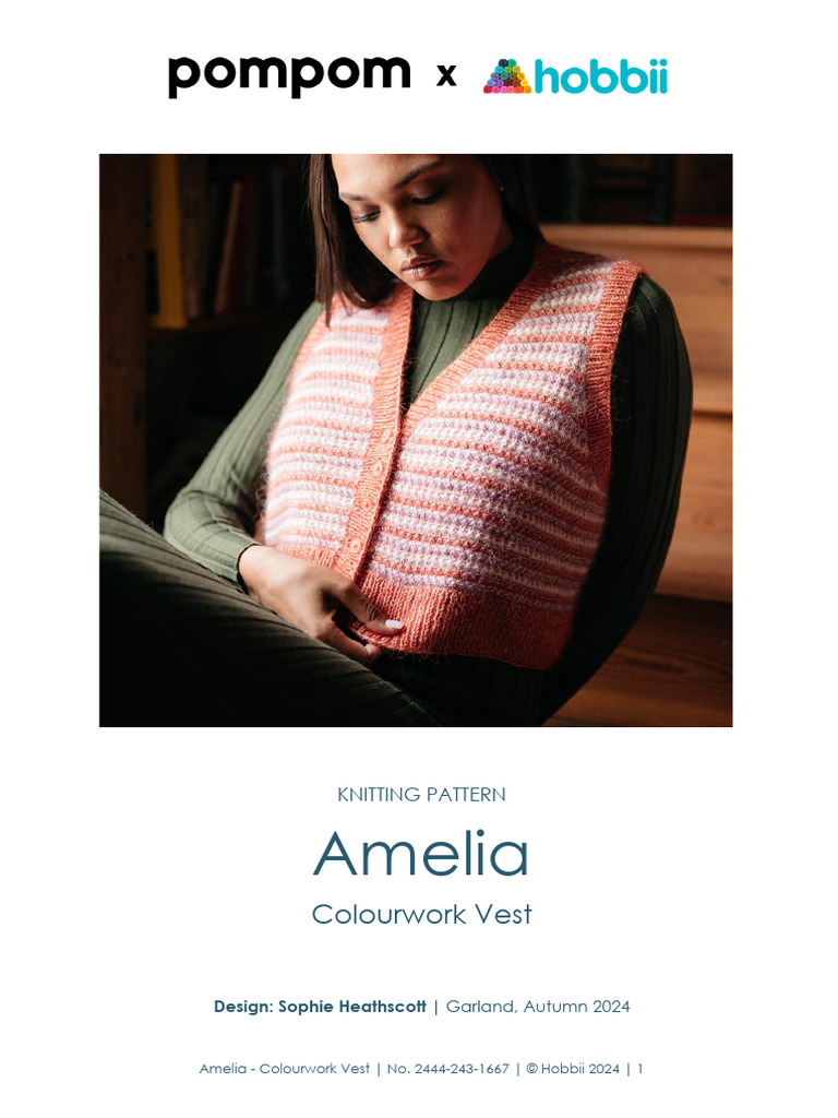 Amelia Colourwork Vest Us | PDF | Knitting | Knitting Needle
