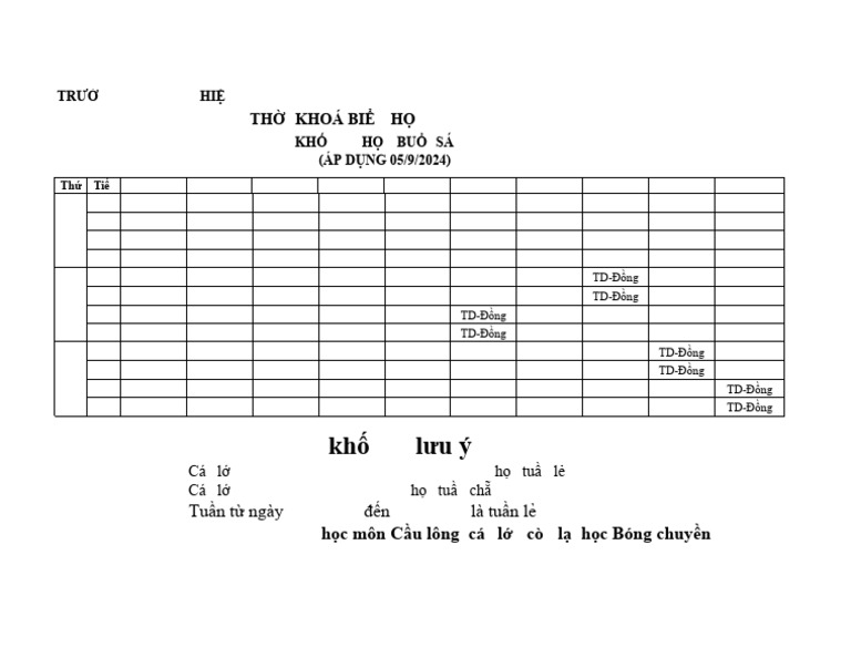TKB K10-Sáng-TD&QP | PDF