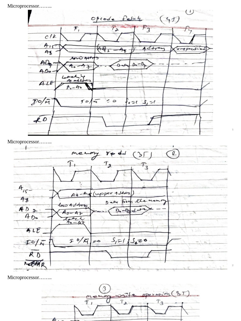 MP8085 Timing Diagram | PDF