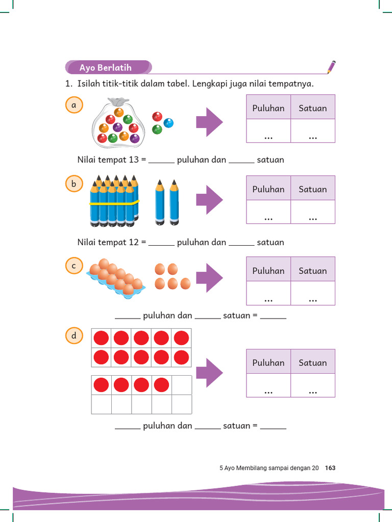 Latihan Soal Matematika Kelas 1 | PDF